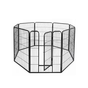 Pawz 40" Double Door Pet Crate With Divider Black
