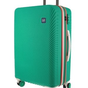 Gap Stripe Travel Hard-shell Suitcase Medium Luggage 67x46cm Turquoise