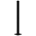 FenceLab 65 x 65 x 1900mm Black Powdercoated Steel Flanged Post