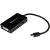 Startech.com Travel A/v Adapter - 3-in-1 Mini Displayport To Displayport Dvi Or Hdmi Converter