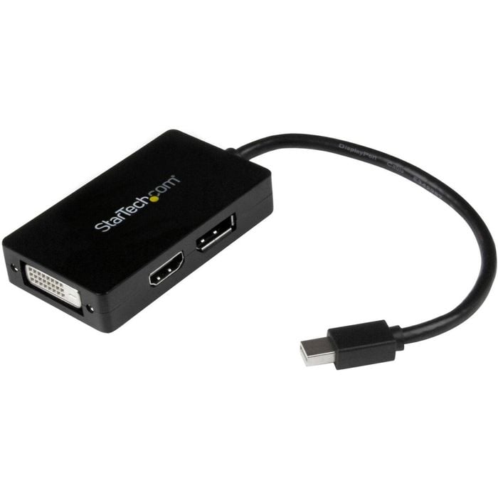 Startech.com Travel A/v Adapter - 3-in-1 Mini Displayport To Displayport Dvi Or Hdmi Converter