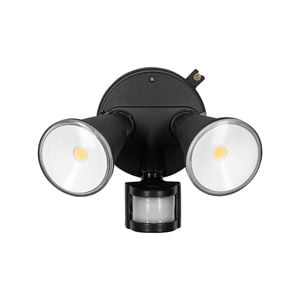 Brilliant Black Lamy DIY Twin Security Light With Sensor