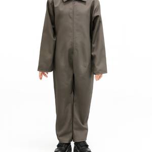 Boys Kids Childrens Serial Killer Party Costume Scary Halloween Boiler in Grey 6-9 Years Old 110-130cm Heights
