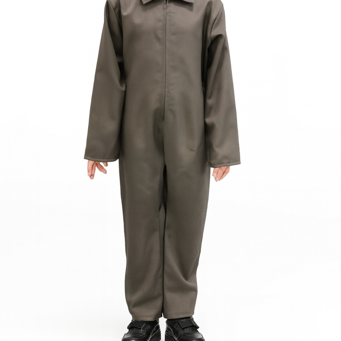 Boys Kids Childrens Serial Killer Party Costume Scary Halloween Boiler in Grey 6-9 Years Old 110-130cm Heights