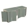 Build-A-Shed 1.2 x 5.2 x 2.0m Green Tunnel Shed Tunnel Hinged Door Plus Dual Double Hinged Side Doors