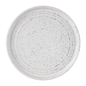 Olympia Cavolo Flat Round Plate White Speckle 180mm 6 Pack