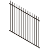ProtectorAl 350 - 1200 x 1200mm Black Satin Raked 16-30º Picket Top Pool Fence Panel - Black