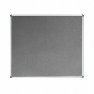 Corporate Felt Pinboard Aluminium Frame 1200x1200mm Grey