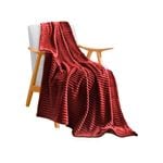 SOGA Burgundy Throw Blanket – Warm Thin Flannel Fleece