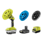 Ryobi 18V ONE+ Compact Scrubber Kit with Brushes