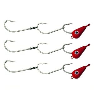 3x 40g TT Lures Bait Trolling Size 7/0 Tarpon Hooks Mackeral Rig - Pink