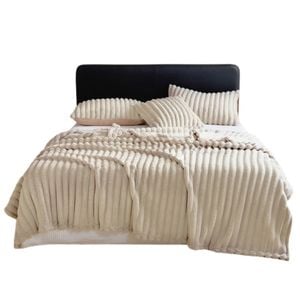 Anycozy Blanket 120×200cm Khaki Velvet Fluffy Coral Fleece Sofa Warm Bed
