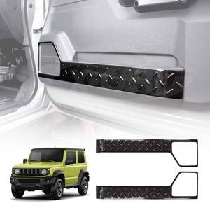 Anti Kick Car Door Panel For Suzuki Jimny 3-Door 2018-Onwards Steel Protective Side Edge Carbon Fibre