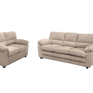 Lincole Corduroy 2-Piece Sofa Set - Khaki
