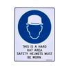 Sandleford 300 x 225mm Hard Hat Area Plastic Sign