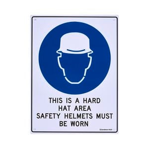 Sandleford 300 x 225mm Hard Hat Area Plastic Sign