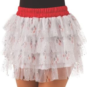 Dc Comics Harley Quinn Skirt w/Sequin Teen/Girls Halloween Costume Size Standard