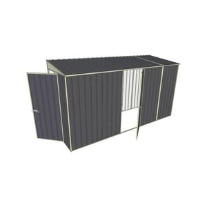Build-A-Shed 1.2 x 3.7 x 2.0m Skillion Single Hinged Side Door Shed - Grey