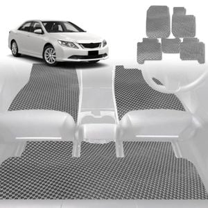 6D Diamond Car Floor Mats for Toyota Aurion 2012-2017-Full Set-Grey-Outback GT