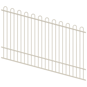 ProtectorAl 1201-2400W x 1500H Surfmist Loop Top Pool Fence Panel Raked Up to 15º