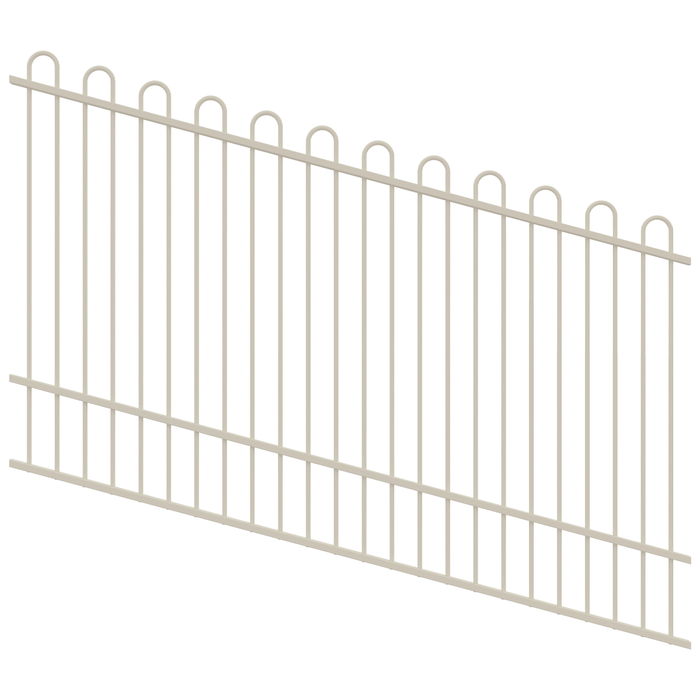 ProtectorAl 1201-2400W x 1500H Surfmist Loop Top Pool Fence Panel Raked Up to 15º