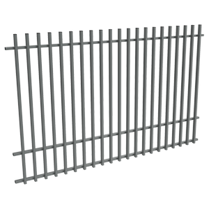 ProtectorAl 1201-2399W x 1500H Monument Aluminium Batten Pool Fence Panel with Mid Rail