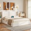 Artiss King Bed Frame with Gaslift Storage Charging Ports White