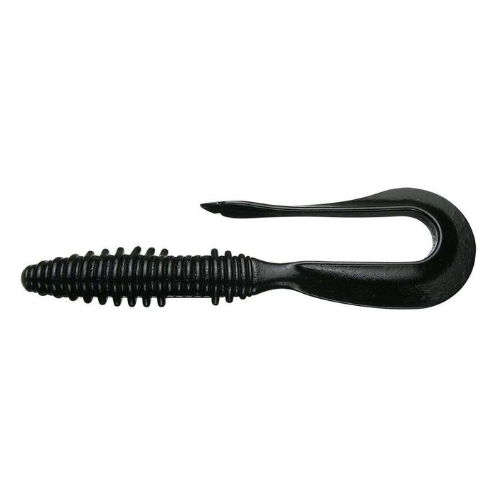 Keitech Mad Wag 7" Scented Soft Plastic Fishing Lure 001S Black