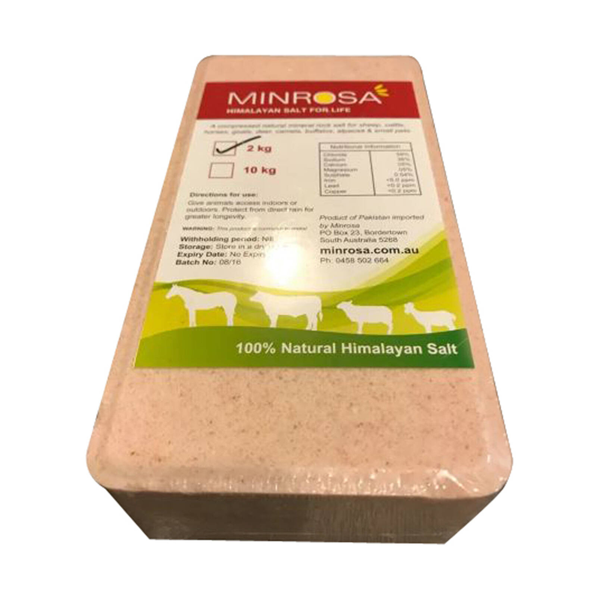Minrosa Compressed Salt Block Animal Salt Lick 2kg - Bunnings Australia