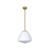CLA Lighting CIOTOLA Interior Tipped Dome Frosted Glass Pendant Light- Medium/Antique Brass