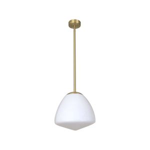 CLA Lighting CIOTOLA Interior Tipped Dome Frosted Glass Pendant Light- Medium/Antique Brass