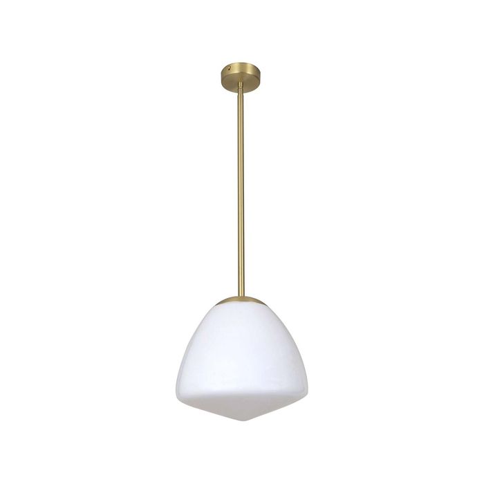 CLA Lighting CIOTOLA Interior Tipped Dome Frosted Glass Pendant Light- Medium/Antique Brass