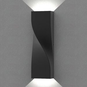 CLA Lighting Exterior LED Tri-CCT Surface Mounted Up/Down Twist Wall Light IP65 Large Dark Grey