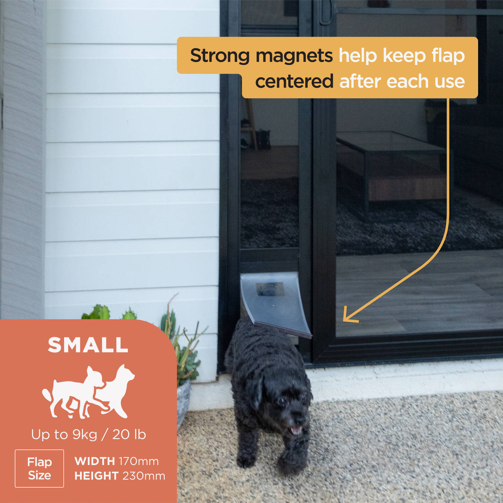 Hakuna Pets Small Black Mesh Patio Pet Door Bunnings Australia