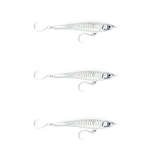 3x Rapala 17cm X Rap Magnum Stick Slow Sink Bait Fishing Lures - HD Ghost