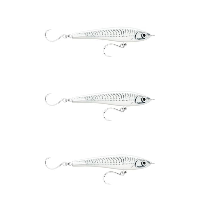 3x Rapala 17cm X Rap Magnum Stick Slow Sink Bait Fishing Lures - HD Ghost