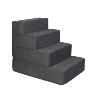 Pawz 70x53x60CM 4 Steps Pet Stairs Grey