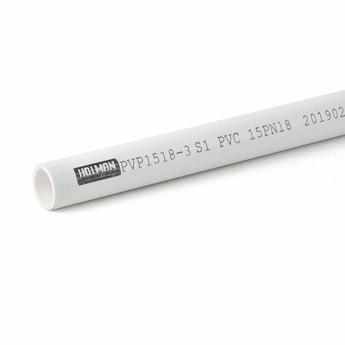 Holman 15mm x 3m Class 18 PVC Pressure Pipe