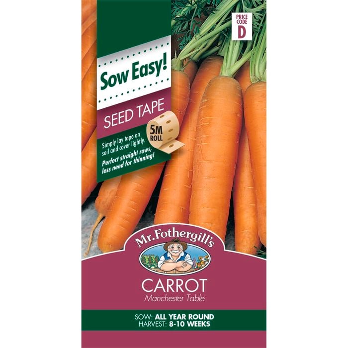 Mr Fothergill's 5m Manchester Table Carrot Seed Tape