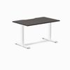Desky Fixed Height Scalloped Melamine Office Desk White Frame 120cm