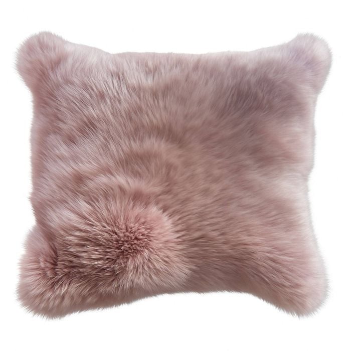 Naturally Sheepskins 45x45cm Dark Rose Sheepskin Cushion Cover