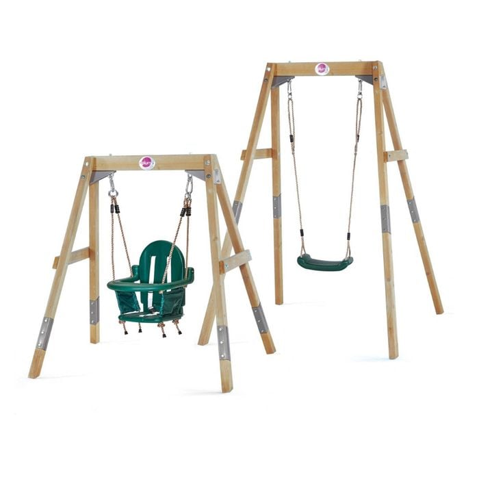 Plum Play AU 2in1 Wooden Swing Set Adjustable Toddler to Child