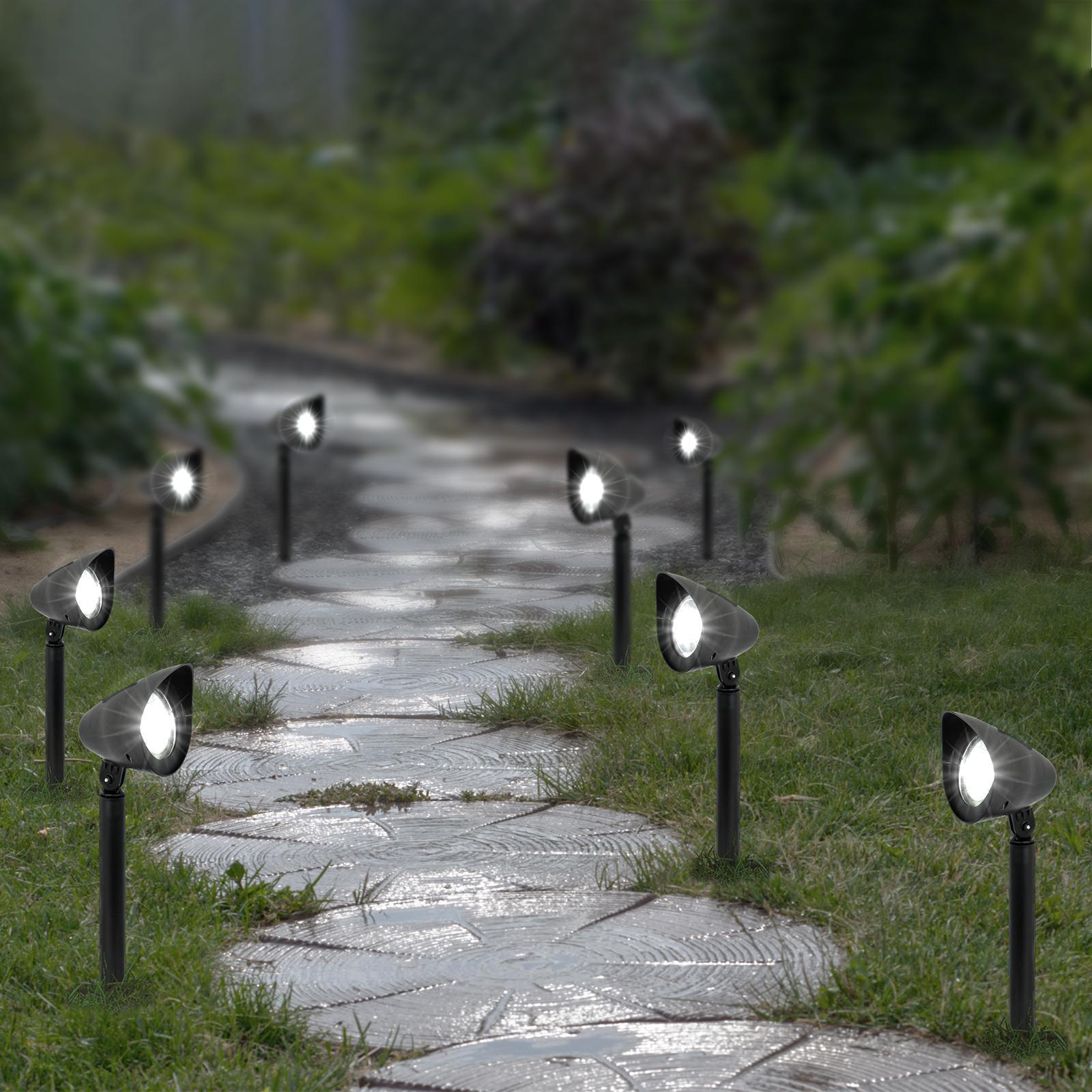 Click 26cm Black Felipe Solar LED Spotlight 8 Pack Bunnings Australia