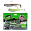 Bite Science Multi-Pack of Rigged 4' Rigged Thump Shad Lures - Bling/Greenback"