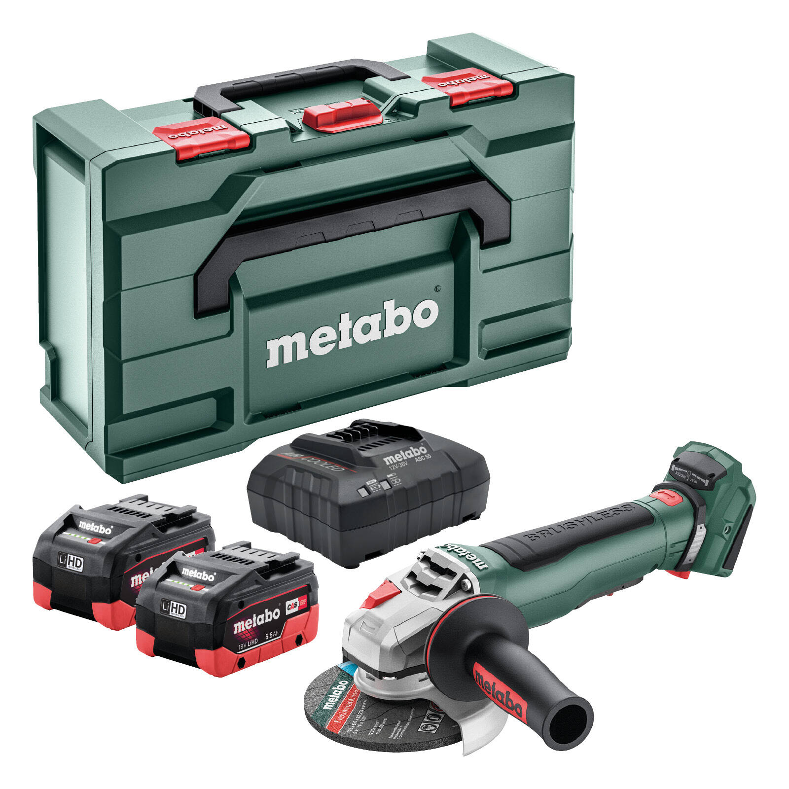 Metabo 18V WPB 18 LT BL 11-125 Quick Angle Grinder Kit product image