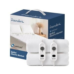 Dreamaker HealthGuard Quilted Electric Blanket Super King | Overheat Protection, Hypoallergenic & Antimicrobial Heated Topper