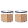Oxo Good Grips Pop 2.0 Big Square Short Container 2.6l | Set Of 2