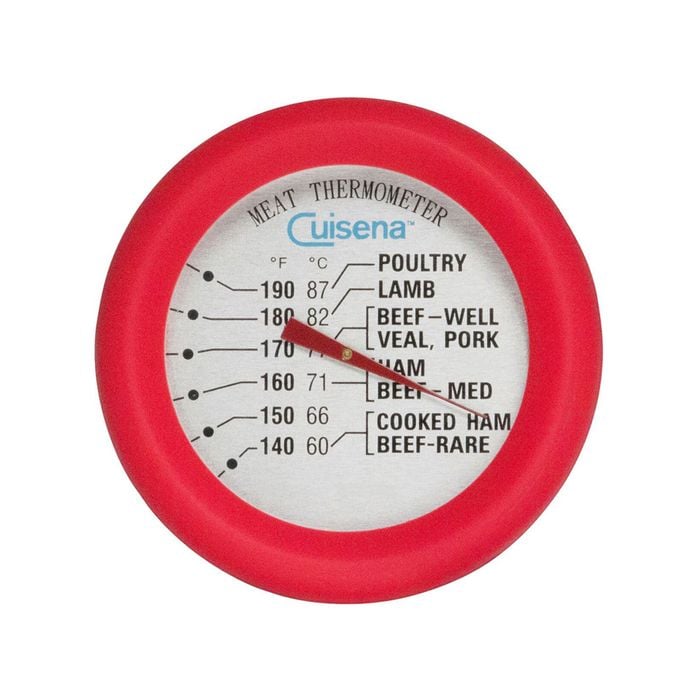 Cuisena Stainless Steel Meat Thermometer w/ Silicone - Red
