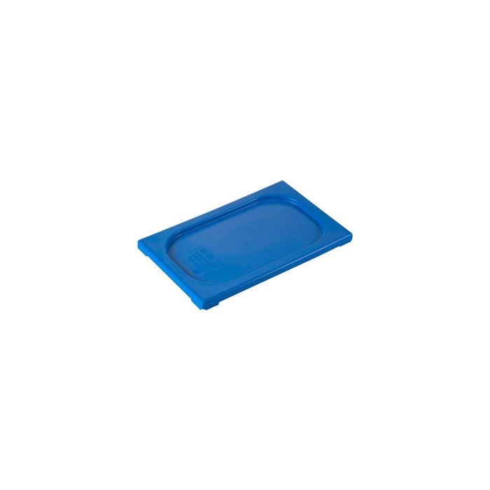 Inox Macel Gastronorm Lid Polypropylene 1/4 Size Blue 265x162x20mm