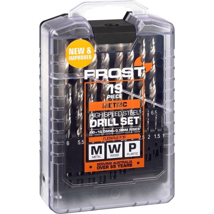 Frost 19 Piece Metric High Speed Steel Drill Bit Set